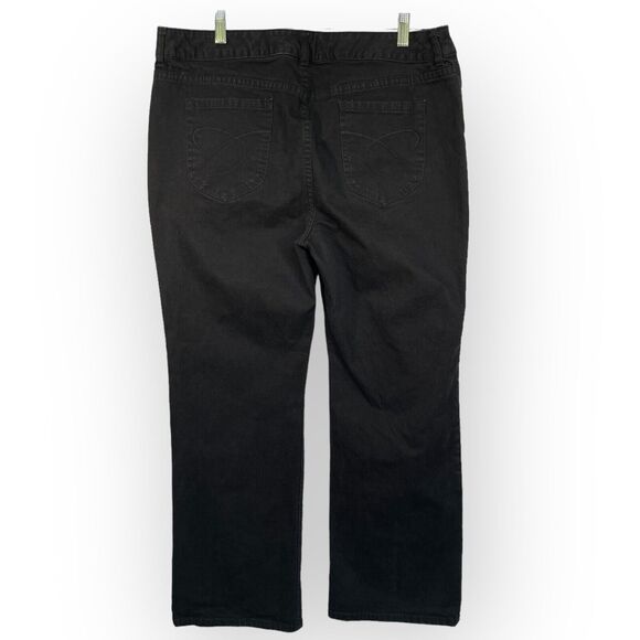 Chico's Platinum Bootcut Jeans Women Size XL Black Stretch Pockets Cotton Blend‎ - Picture 5 of 13